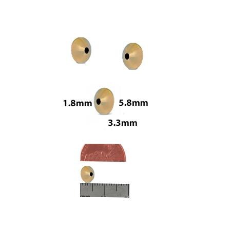 14/20 Gold Filled Saucer Beads | 4mm | 5mm 6mm 8mm Saucer or Rondel Spacer Beads