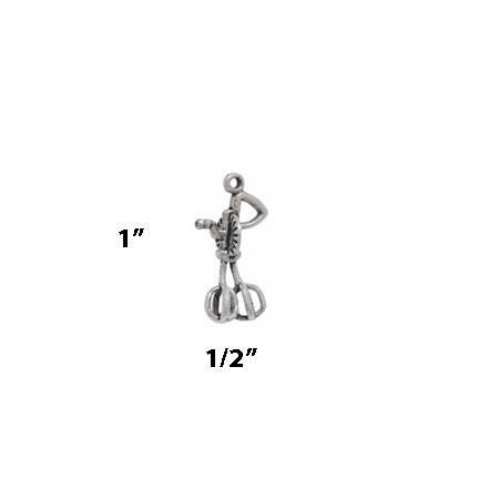 Egg Beater Charm Sterling Silver - detail view