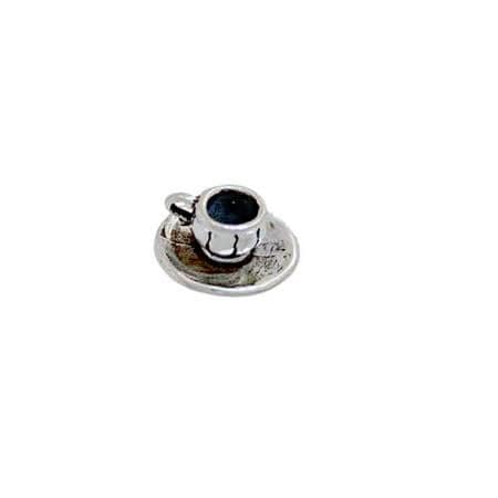 Sterling Silver Coffee Cup & Saucer Charm: A Symbol of Comfort, Connection, and the Simple Joys of Life