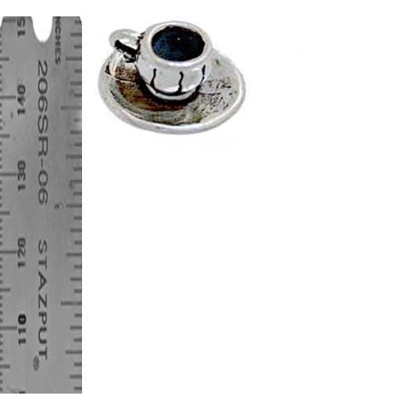 Sterling Silver Coffee Cup & Saucer Charm: A Symbol of Comfort, Connection, and the Simple Joys of Life
