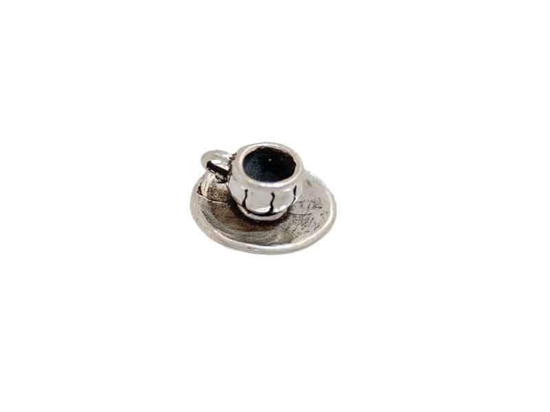 Sterling Silver Coffee Cup & Saucer Charm: A Symbol of Comfort, Connection, and - product image 10