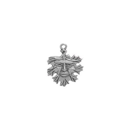 Green Man Charm Sterling Silver - main product image