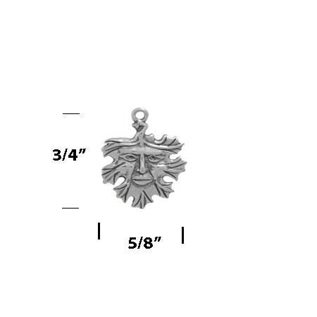 Green Man Charm Sterling Silver | Greenman Charm | Green Man Jewelry | Celtic Jewelry