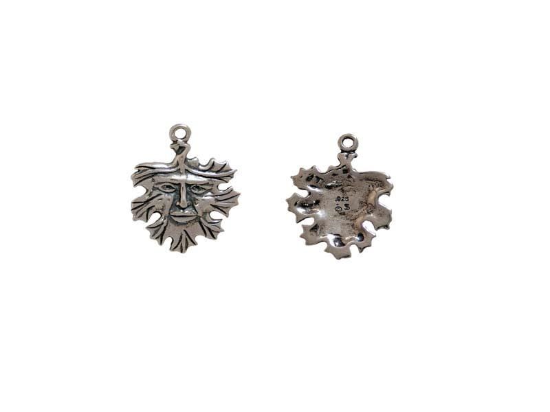 Green Man Charm Sterling Silver | Greenman Charm | Green Man Jewelry | Celtic Jewelry