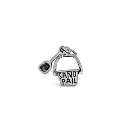 Sand Pail Charm Sterling Silver | Beach Jewelry | Sand Pail with Shovel Charm | Gift Idea | Made in USA