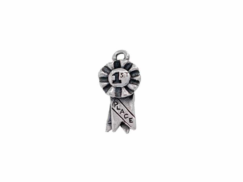 1st Prize Ribbon Charm | Sterling Silver | First Place Show Ribbon | Gift Idea | Made in USA