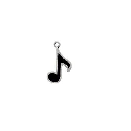 16th Note Charm Sterling Silver Enamel | Music & Dance Jewelry | Music Note Jewelry
