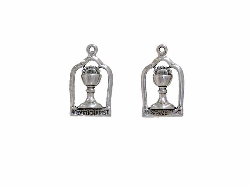 Eucharist Charm Sterling Silver | Holy Eucharist Jewelry | Communion Jewelry | Gift Idea | Made in USA