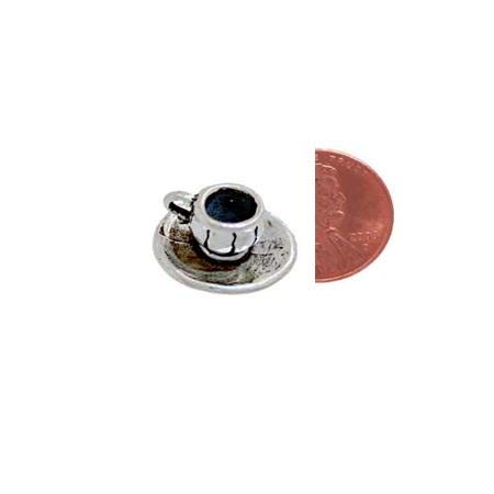Sterling Silver Coffee Cup & Saucer Charm: A Symbol of Comfort, Connection, and the Simple Joys of Life