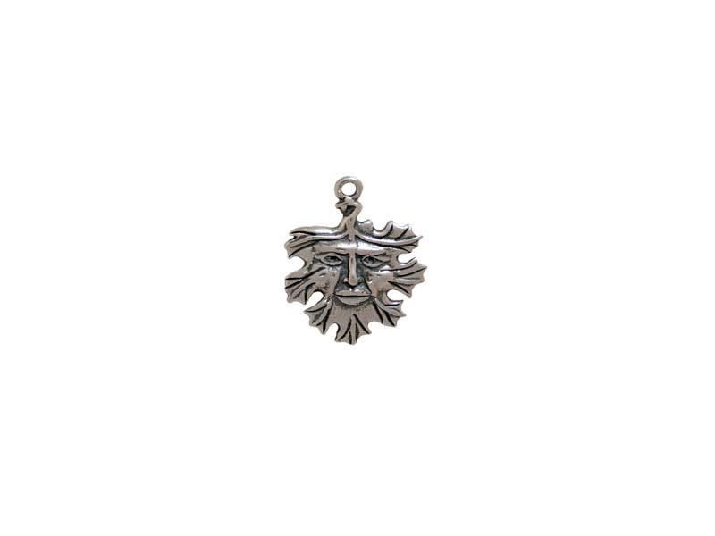 Green Man Charm Sterling Silver | Greenman Charm | Green Man Jewelry | Celtic Jewelry