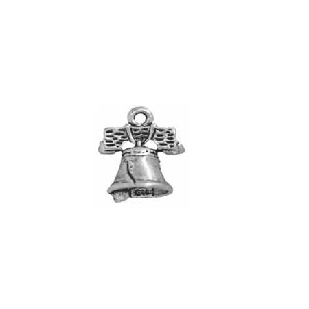Sterling Silver Liberty Bell Charm - Patriotic Jewelry for American History - main product image