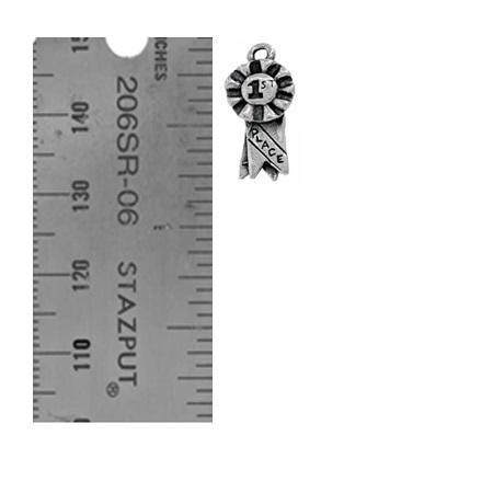 1st Prize Ribbon Charm | Sterling Silver | First Place Show Ribbon | Gift Idea | Made in USA