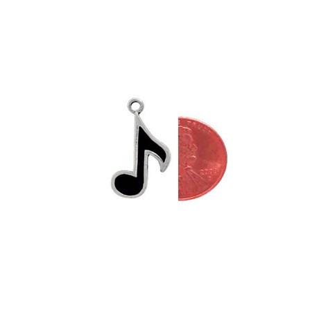 16th Note Charm Sterling Silver Enamel - product image 5