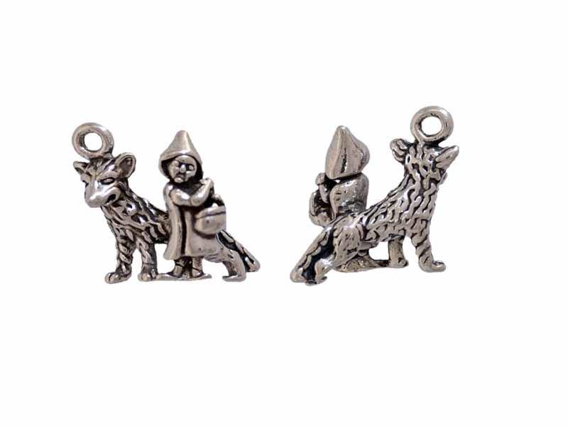 Little Red Riding Hood Charm Sterling Silver - product image 4