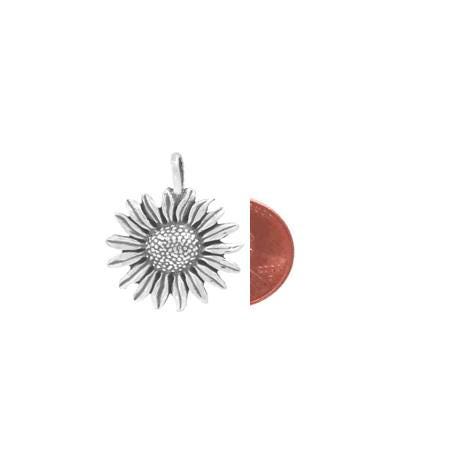 Sunflower Pendant Sterling Silver | Sunflower Charm | Sunflower Jewelry | Gift Idea | Made in USA
