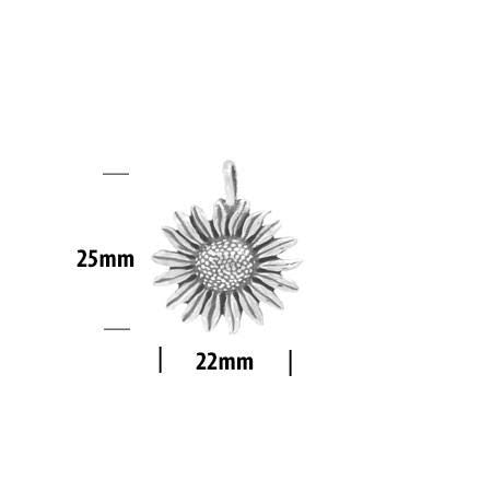 Sunflower Pendant Sterling Silver - product image 6