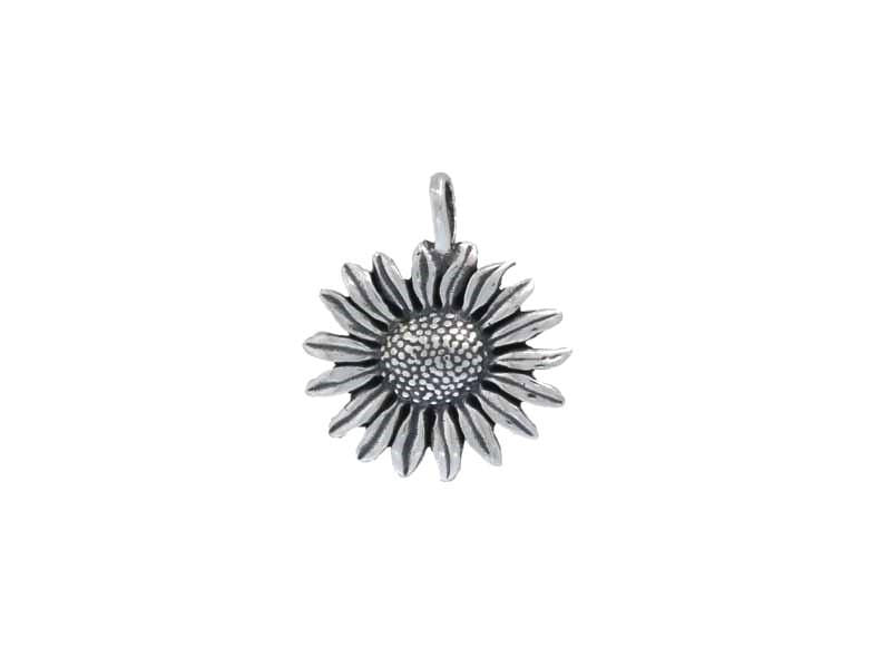 Sunflower Pendant Sterling Silver | Sunflower Charm | Sunflower Jewelry | Gift Idea | Made in USA