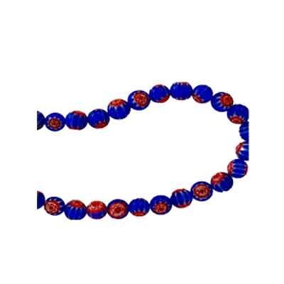 Vibrant Floral Millefiori Glass Beads - Perfect for Jewelry Making and Bead - main product image