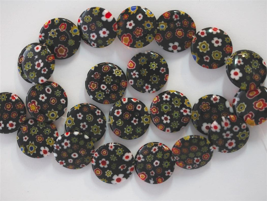 18mm Millefiori Beads - detail view