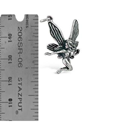 3D Sterling Silver Flying Fairy Charm: Whimsical Pendant - product image 4