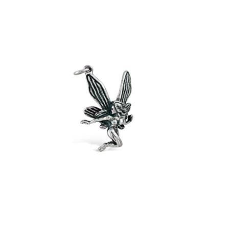 3D Sterling Silver Flying Fairy Charm: Whimsical Pendant | Gift Idea | Made in USA